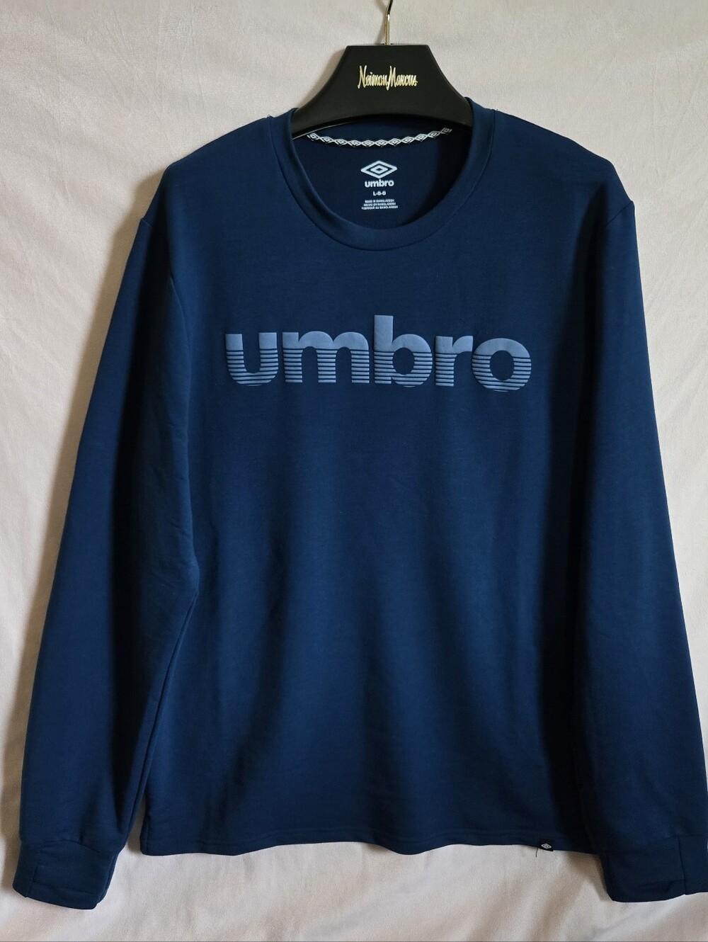 UMBRO SOCCER FOOTBALL KNIT SHIRT * BLUE / LIGHT-BLUE * SZ.L